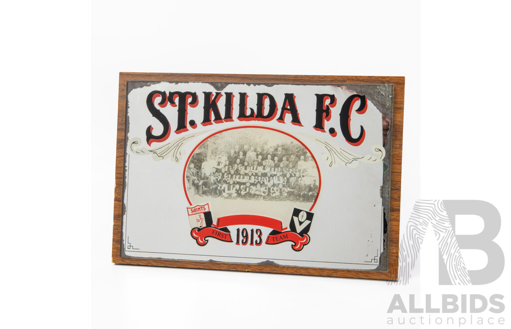 Vintage St Kilda Football Club Saints VFL AFL First Team 1913 Bar Mirror