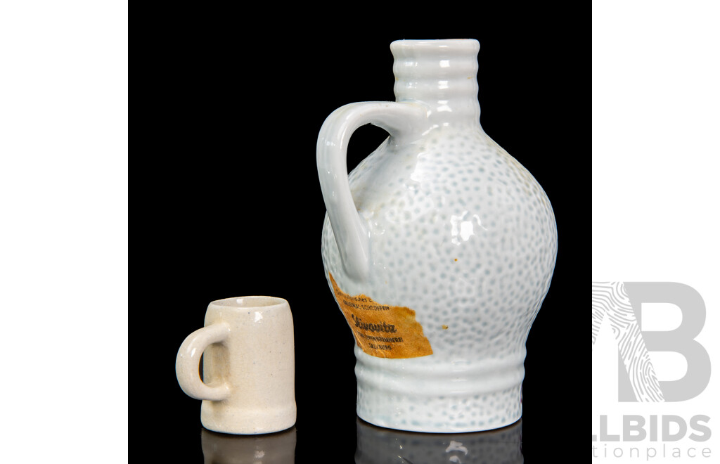 Schroffen Enzian Painted Flowers Jug And Mini Cup