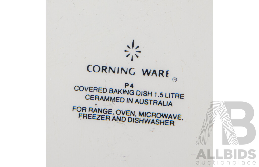 VIntage Corning Ware 'Spice of Life' Covered Casserole Dishes, Set of Four