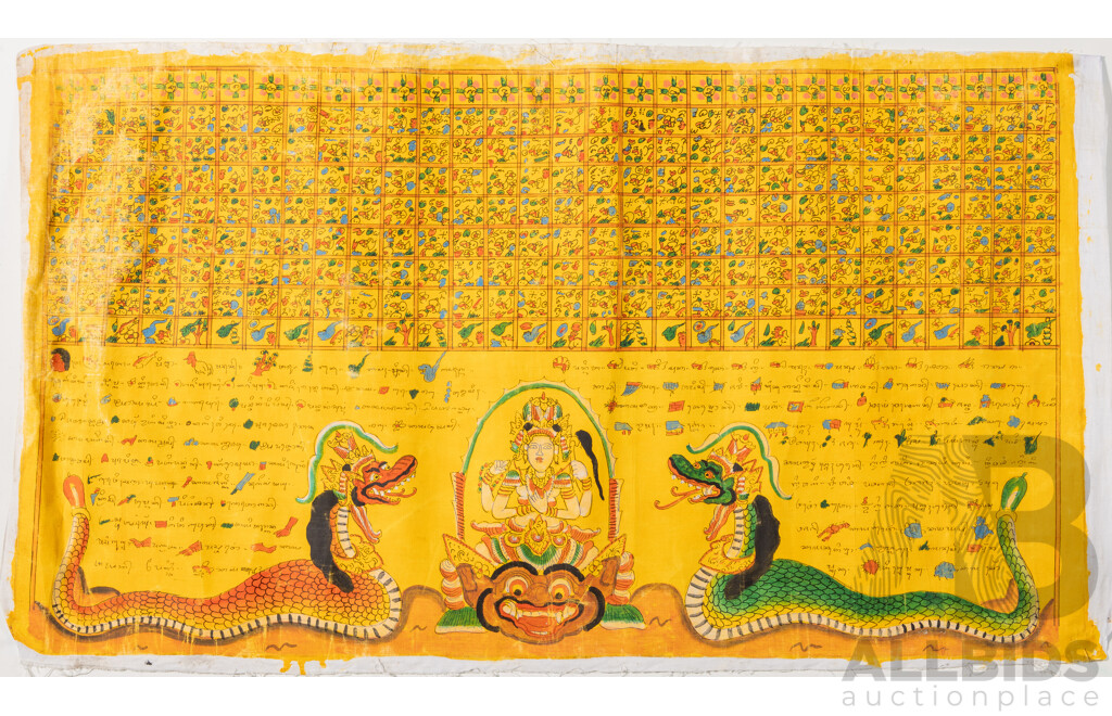 Two Vintage Hand Painted South East Asian Story Cloths