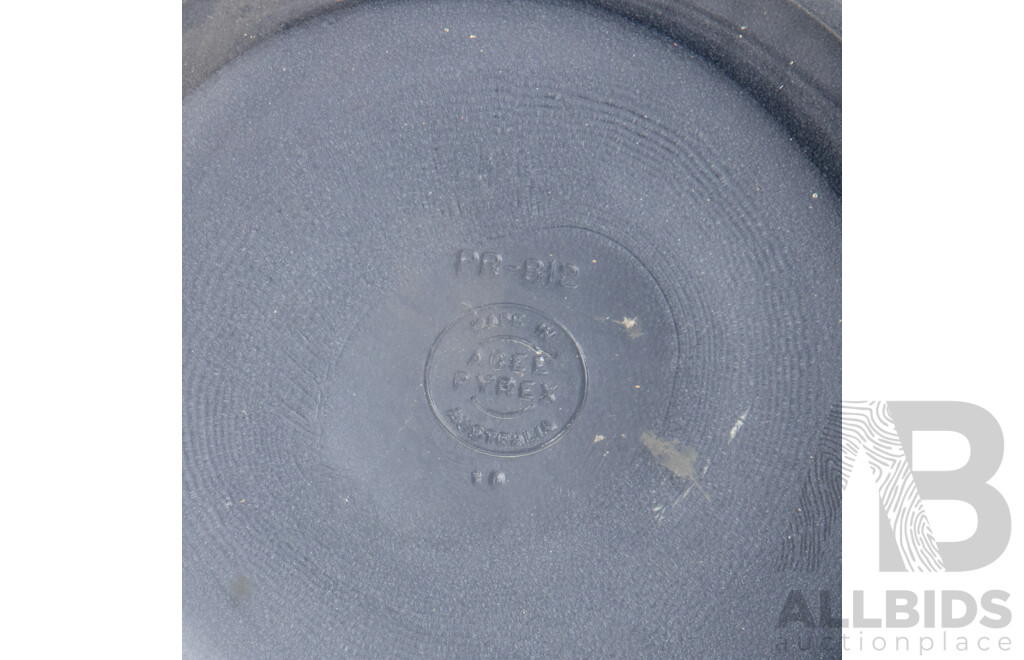 Pair of Vintage Pyrex Glass Dishes on Silver Plate Holders by Lewbury