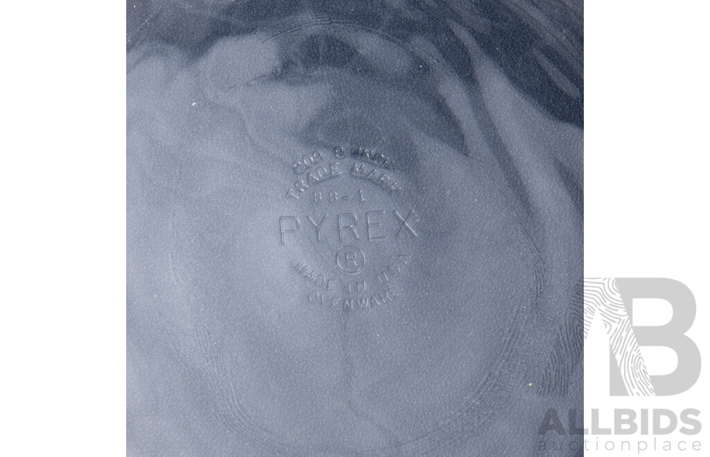 Pair of Vintage Pyrex Glass Dishes on Silver Plate Holders by Lewbury