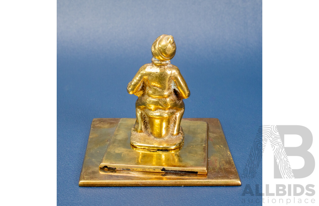 Rare Small Antique Brass Sculpture