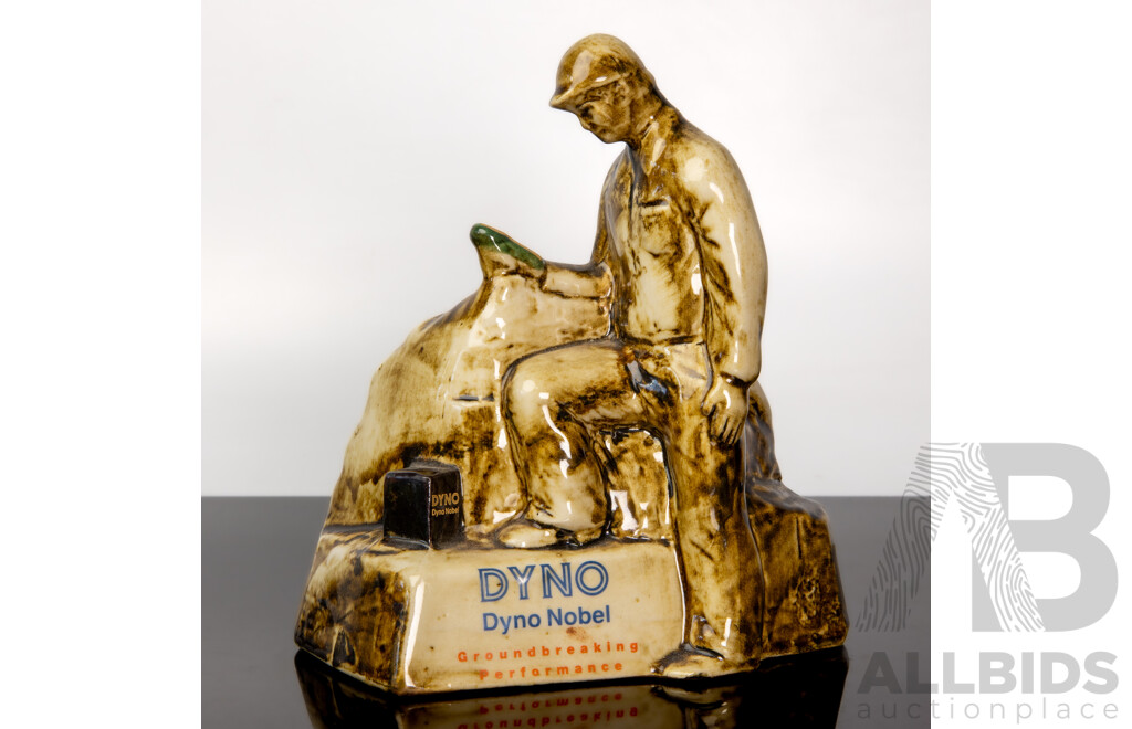 Vintage Dyno Nobel Figural Ceramic Port Decanter