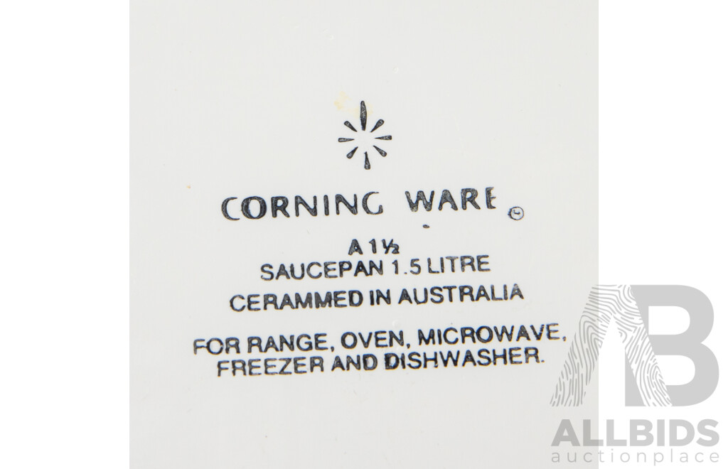 Lot of Four Vintage Corning Ware ‘Spice of Life’ L’Echalote / La Marjolaine Cookware