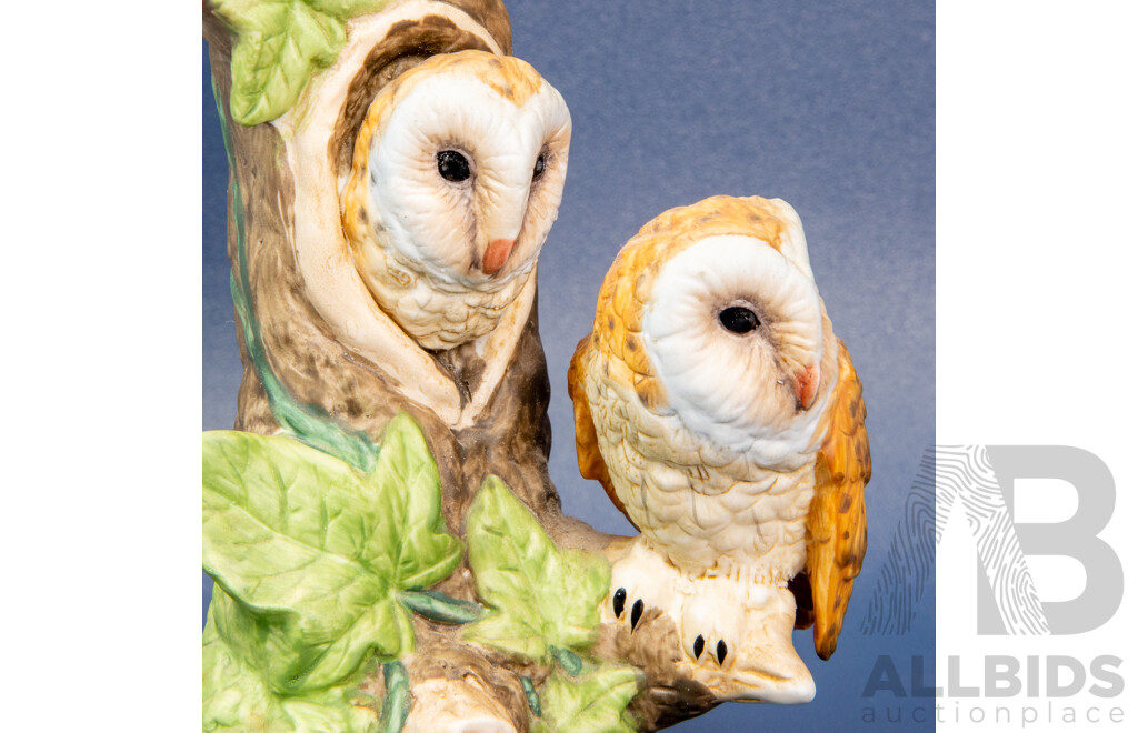 Vintage Owls Ornament Figurine The Leonardo Collection Fine Porcelain