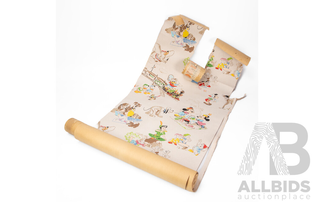 Two Rolls of Vintage Sunworthy Disney Wallpaper
