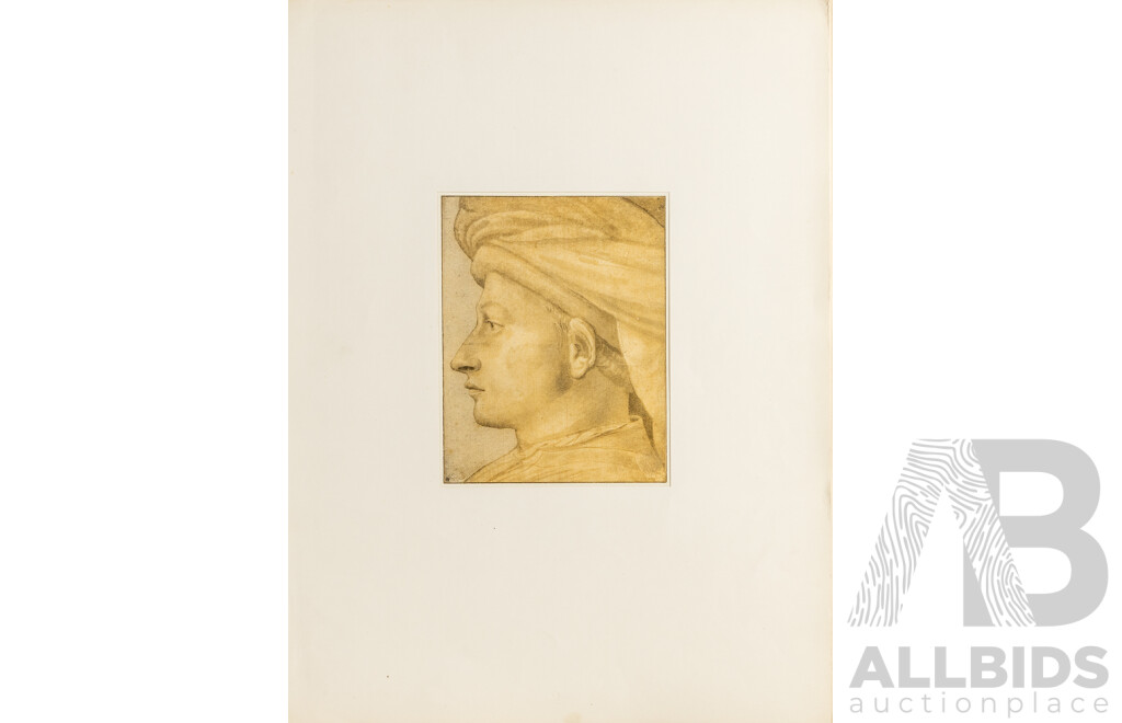 Wonderful and Very Rare Albertina-Facsimile Antique Colotype Prints of the Italian Masters [Italianische Meister] (1923), Edition 45 of Only 500 Copies, 61 x 46 cm (folio)