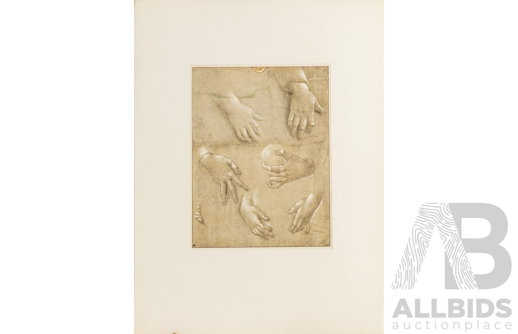 Wonderful and Very Rare Albertina-Facsimile Antique Colotype Prints of the Italian Masters [Italianische Meister] (1923), Edition 45 of Only 500 Copies, 61 x 46 cm (folio)