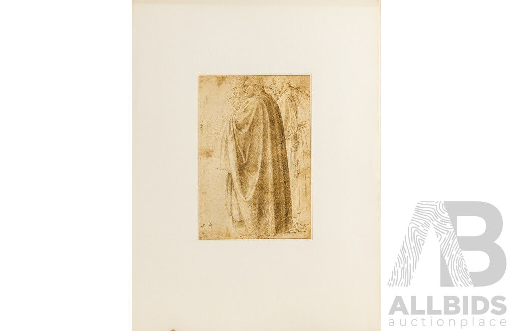 Wonderful and Very Rare Albertina-Facsimile Antique Colotype Prints of the Italian Masters [Italianische Meister] (1923), Edition 45 of Only 500 Copies, 61 x 46 cm (folio)