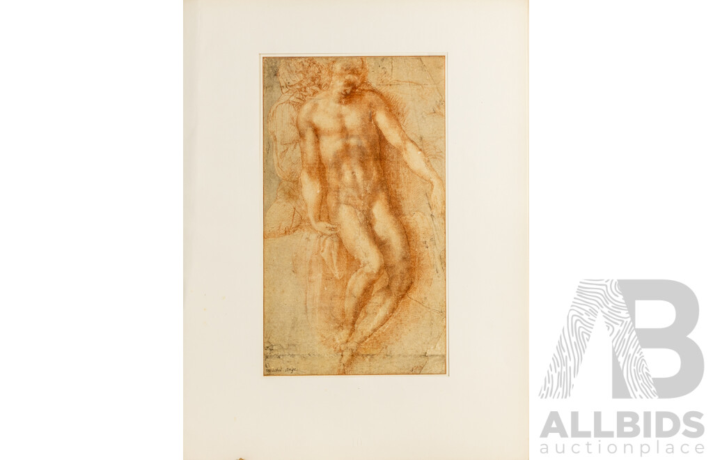 Wonderful and Very Rare Albertina-Facsimile Antique Colotype Prints of the Italian Masters [Italianische Meister] (1923), Edition 45 of Only 500 Copies, 61 x 46 cm (folio)