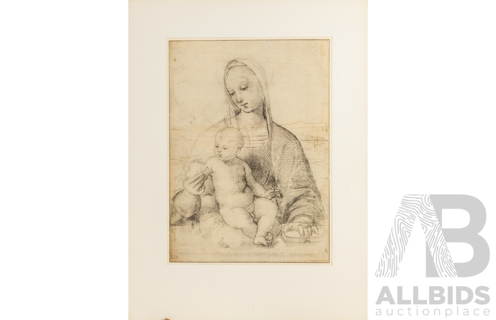 Wonderful and Very Rare Albertina-Facsimile Antique Colotype Prints of the Italian Masters [Italianische Meister] (1923), Edition 45 of Only 500 Copies, 61 x 46 cm (folio)