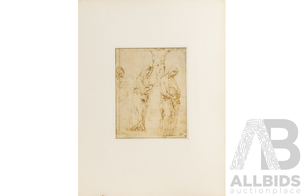 Wonderful and Very Rare Albertina-Facsimile Antique Colotype Prints of the Italian Masters [Italianische Meister] (1923), Edition 45 of Only 500 Copies, 61 x 46 cm (folio)