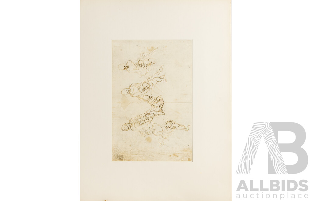 Wonderful and Very Rare Albertina-Facsimile Antique Colotype Prints of the Italian Masters [Italianische Meister] (1923), Edition 45 of Only 500 Copies, 61 x 46 cm (folio)