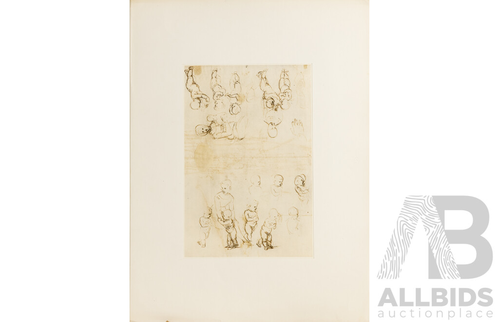 Wonderful and Very Rare Albertina-Facsimile Antique Colotype Prints of the Italian Masters [Italianische Meister] (1923), Edition 45 of Only 500 Copies, 61 x 46 cm (folio)