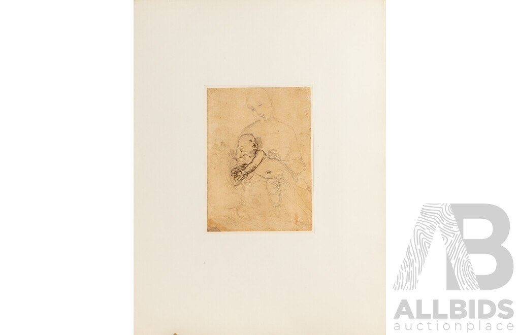 Wonderful and Very Rare Albertina-Facsimile Antique Colotype Prints of the Italian Masters [Italianische Meister] (1923), Edition 45 of Only 500 Copies, 61 x 46 cm (folio)