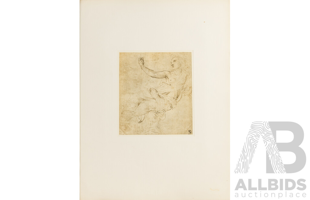 Wonderful and Very Rare Albertina-Facsimile Antique Colotype Prints of the Italian Masters [Italianische Meister] (1923), Edition 45 of Only 500 Copies, 61 x 46 cm (folio)