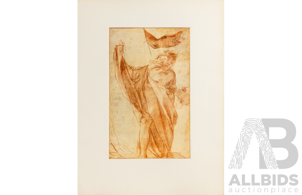 Wonderful and Very Rare Albertina-Facsimile Antique Colotype Prints of the Italian Masters [Italianische Meister] (1923), Edition 45 of Only 500 Copies, 61 x 46 cm (folio)