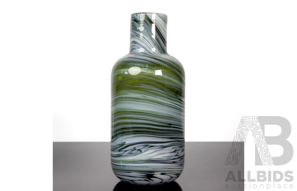 Contemporary Marbled Glass Vase Designed by Iina Vuorivirta for IKEA