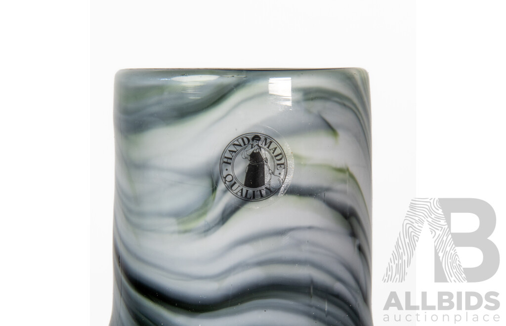 Contemporary Marbled Glass Vase Designed by Iina Vuorivirta for IKEA