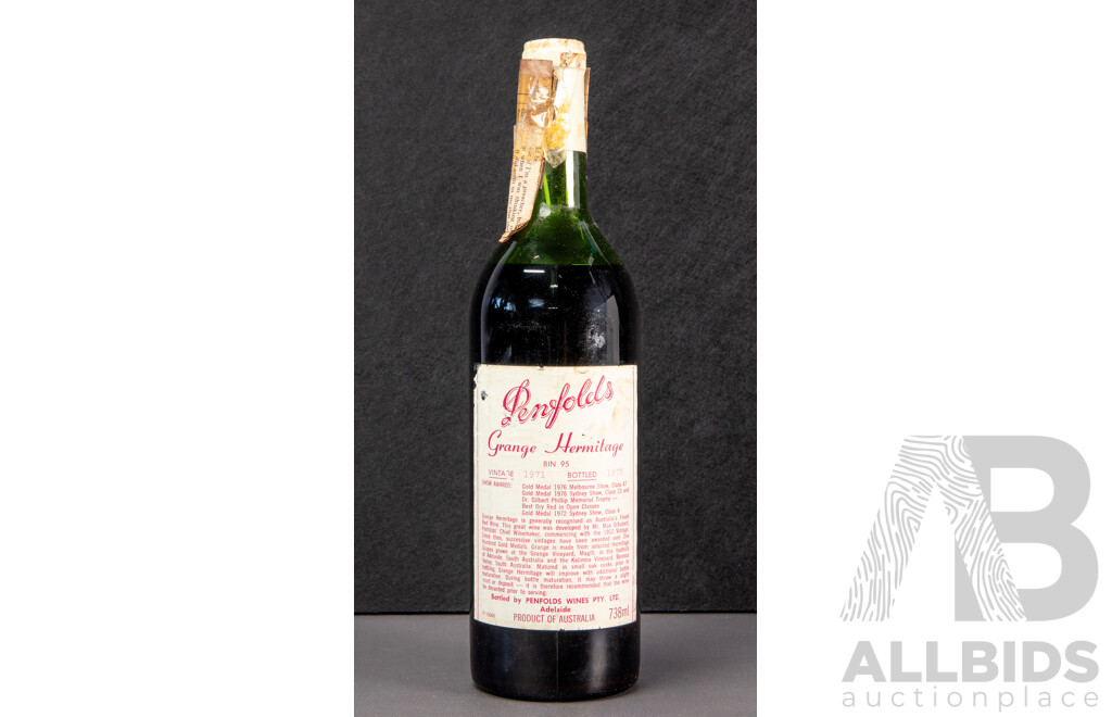 Penfolds Grange Hermitage Bin 95 – 1971 Vintage
