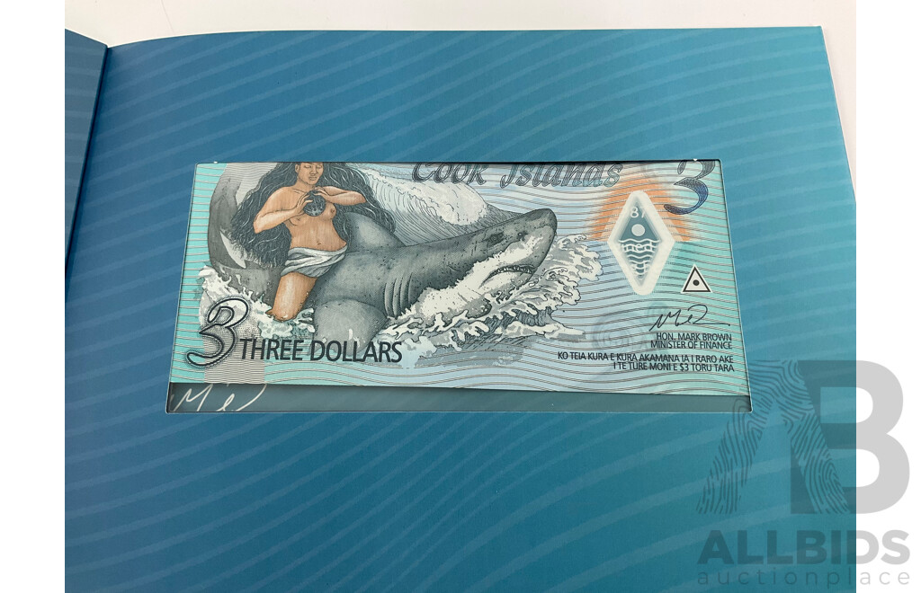 Australian Coins Including 2001 Fifty Cent Federation, Two 1968 One Cents, Ferry Token, UK 1898 One Penny Machined Hollow, Twenty Cent with Melt Mark, 1938 Flat World Fair Penny and Cook Islands Three Dollar Note