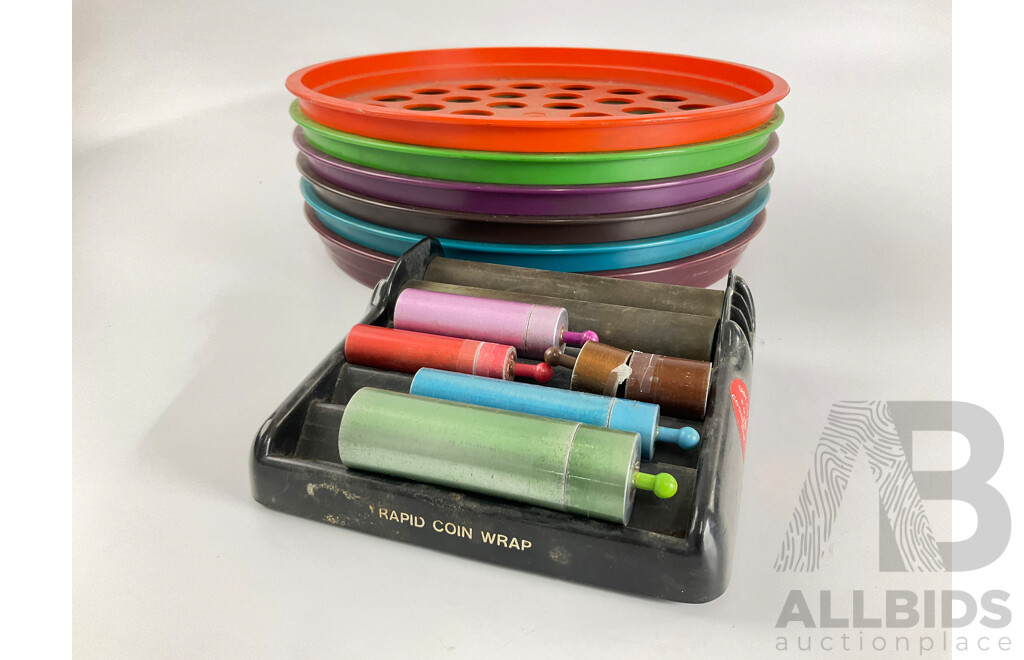 Vintage Easy Count Rapid Coin Wrap and Coin Sorter, Made in Australia