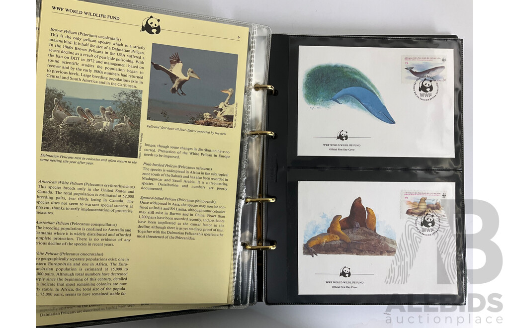 Two Albums of WWF International First Day Covers, Snakes, Gorillas, Antelopes and More