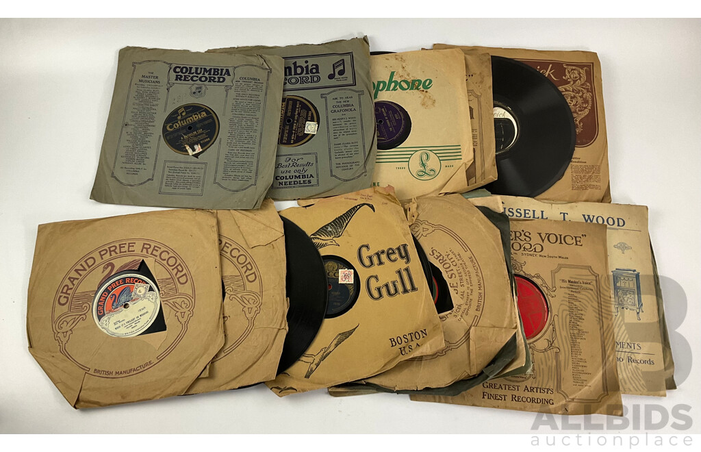 Eighteen Vintage 78 RPM Records Including Andrews Sisters, Bing Cosby, Gerald Adams and More
