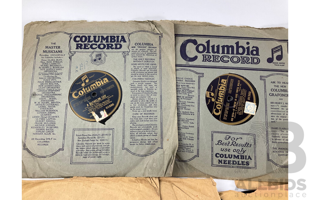 Eighteen Vintage 78 RPM Records Including Andrews Sisters, Bing Cosby, Gerald Adams and More