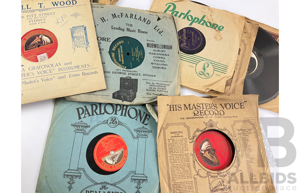 Eighteen Vintage 78 RPM Records Including Andrews Sisters, Bing Cosby, Gerald Adams and More