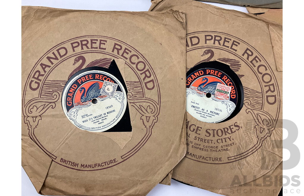 Eighteen Vintage 78 RPM Records Including Andrews Sisters, Bing Cosby, Gerald Adams and More