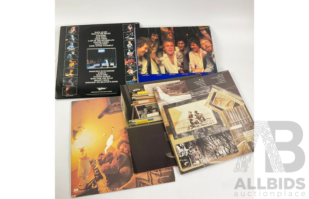 Five Vinyl Records of Australian Interest Including Little River Band, Australian Crawl, Ian Moss, Andrew Durant Memorial Concert, Austin Tayshus
