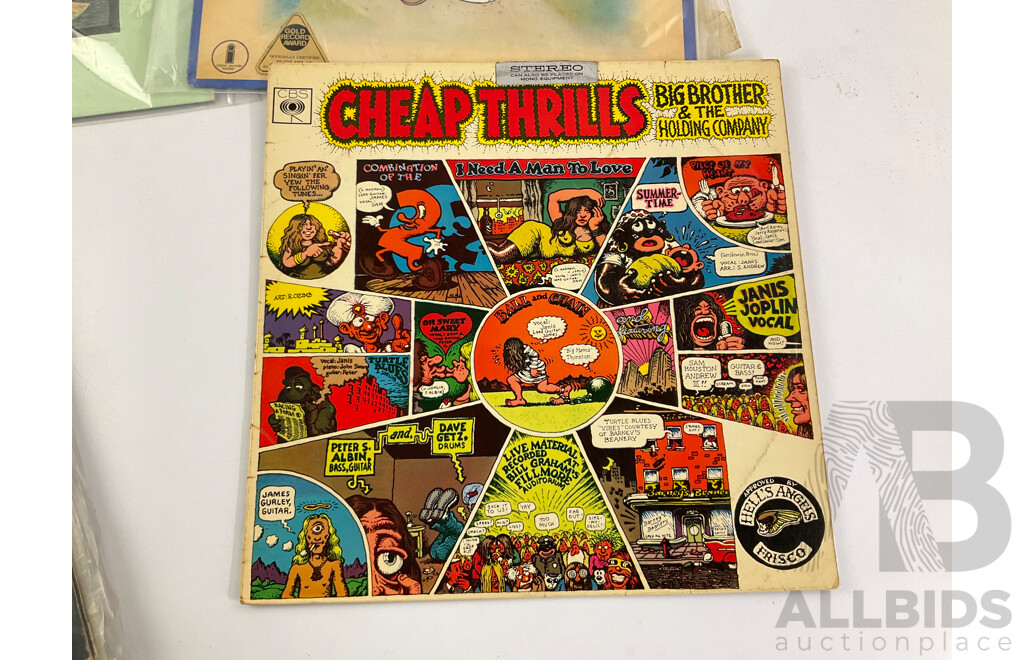Collection of Vinyl Vintage Records Including John Lennon, Stevie Nicks, Big Brother & the Holding Company, Cat Stevens, Derek and the Dominoes