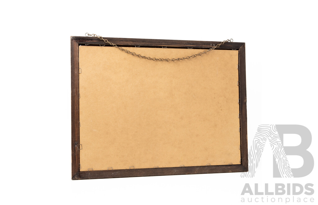 Vintage Coca-Cola Advertising Mirror in Timber Frame