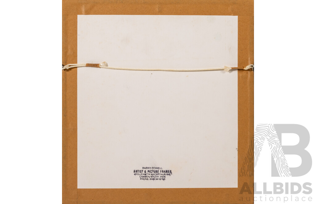 Edwina Stanham, (20th Century, Active c1980s), Cat, Original Limited Edition Signed Etching, 31 x 29 cm (frame)