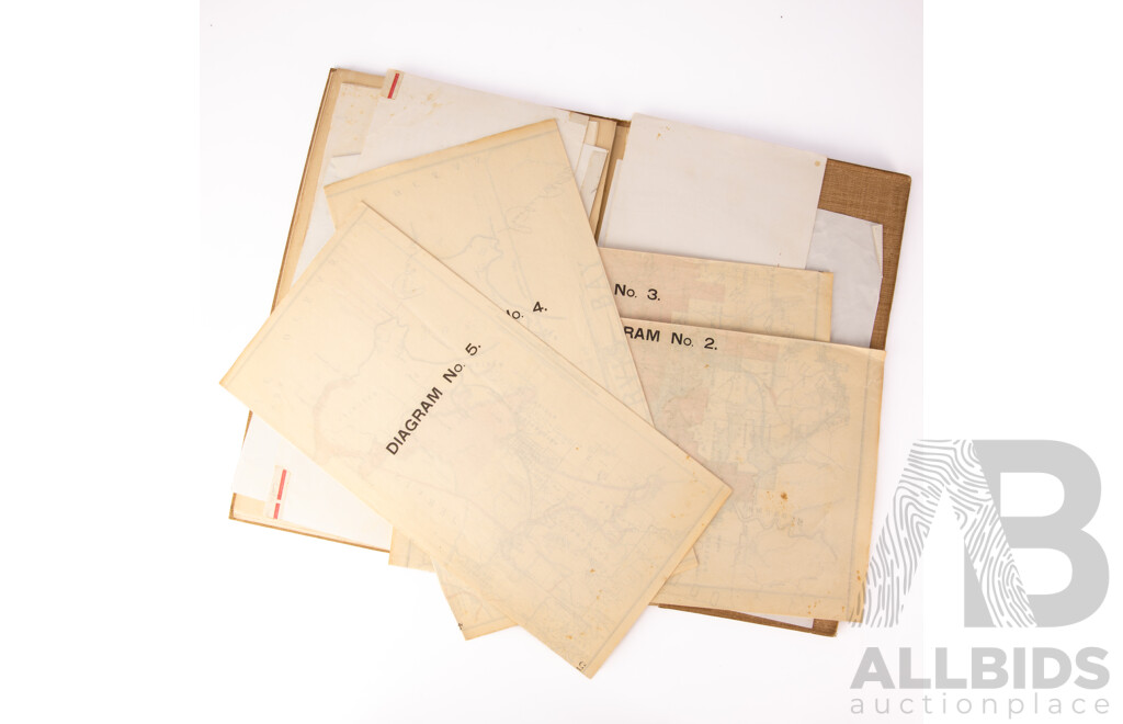 Australian Dept Home Affairs Annual Report of Lands Survey Branch, C R Scrivener, 1914, Includes Laying the Foundation Stone of Canberra Arrangements 1913, Eight Canberra & Jervis Bay Original Maps, 1913 and More