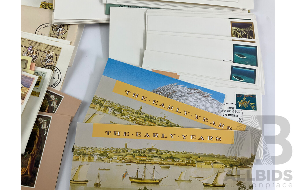 Collection of Australian 1980's Stamp Packs and First Day Covers Including 1984 AUSIPEX, Bicentennial, Antarctic, 1982 Commonwealth Games, Clipper Sips, Marine Life, Conservation, Wild Life Joint Issues and More