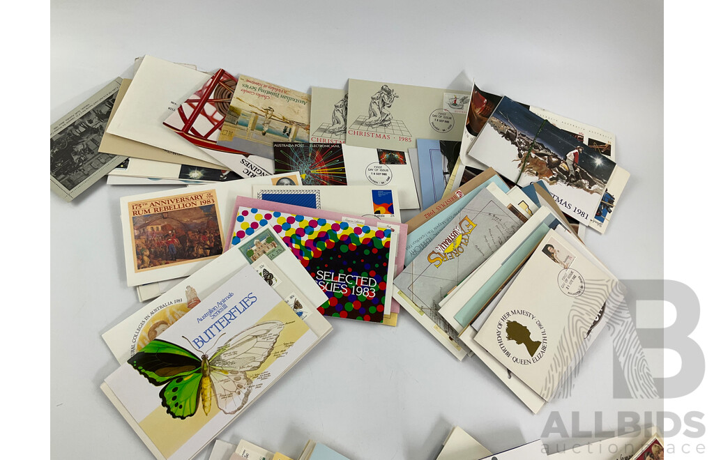 Collection of Australian 1980's Stamp Packs and First Day Covers