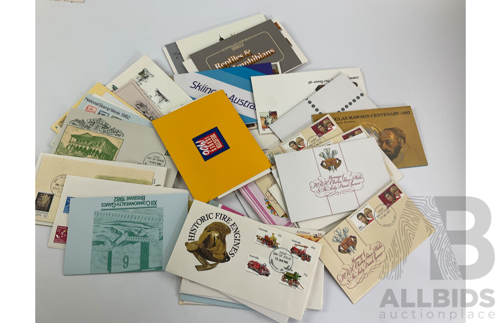 Collection of Australian 1980's Stamp Packs and First Day Covers