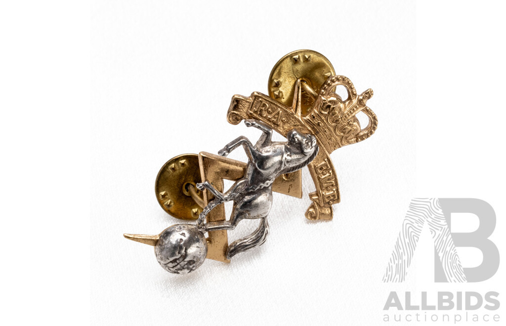 Gold and Silver Plated Brooch - Royal Australian Electrical and Mechanical Engineers