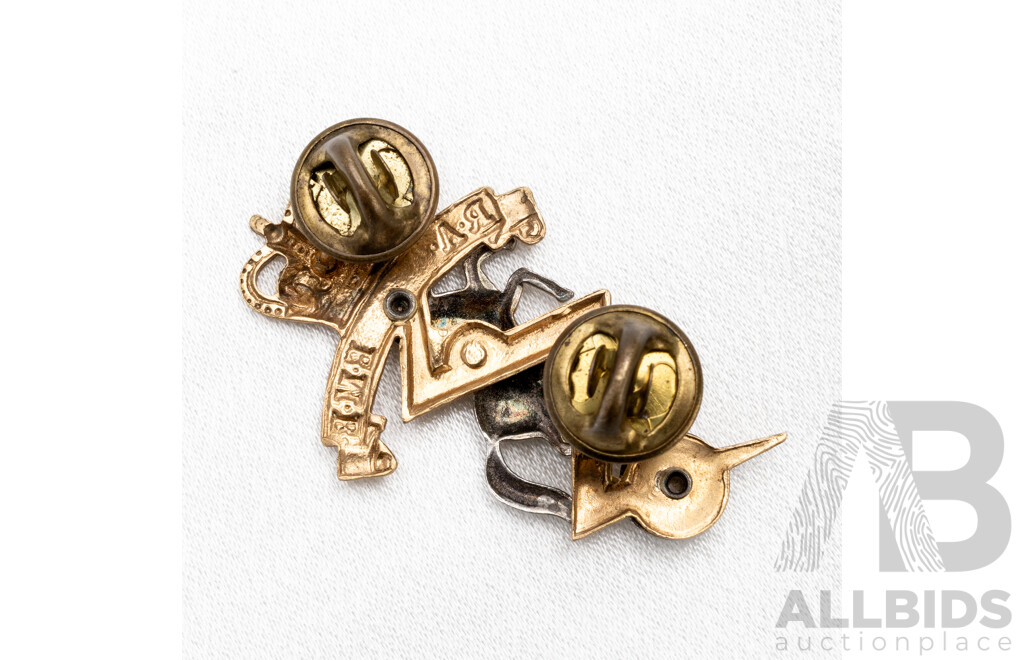 Gold and Silver Plated Brooch - Royal Australian Electrical and Mechanical Engineers