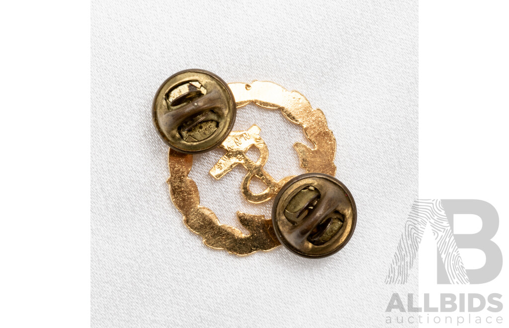 Gold Plated Brooch - Royal Army Medical Corps