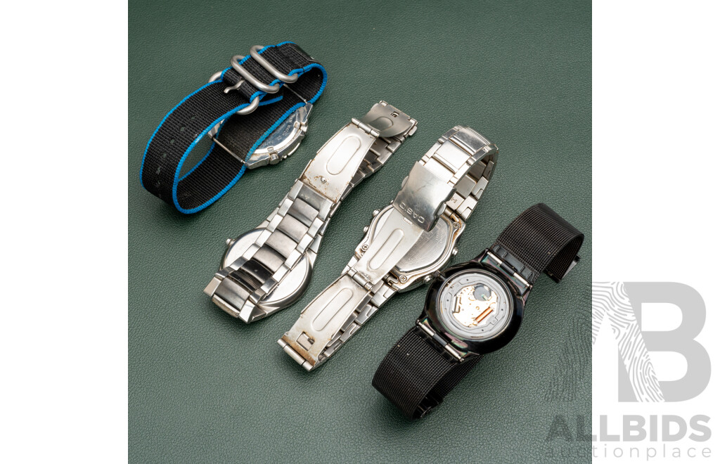 Casio Ediface 4334 EFA-120 Mens Watch, Ripcurl Digital Watch & (2) Skagen Mens Watches