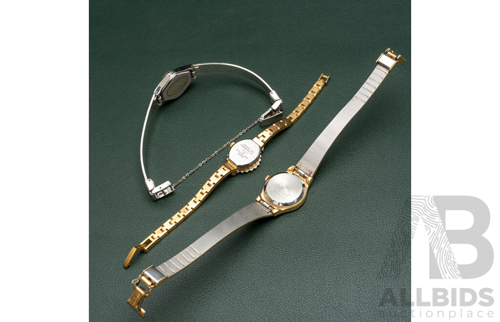 Citizen 2030-201167, Pulsar V811-0500 & Dueville Diamond Amitron Quartz 25/5052 (3) Ladies Watches