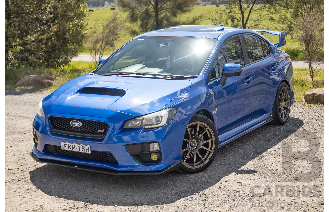 02/2015 Subaru WRX STi Premium (AWD) VA MY15 4d Sedan World Rally Blue Turbo 2.5L