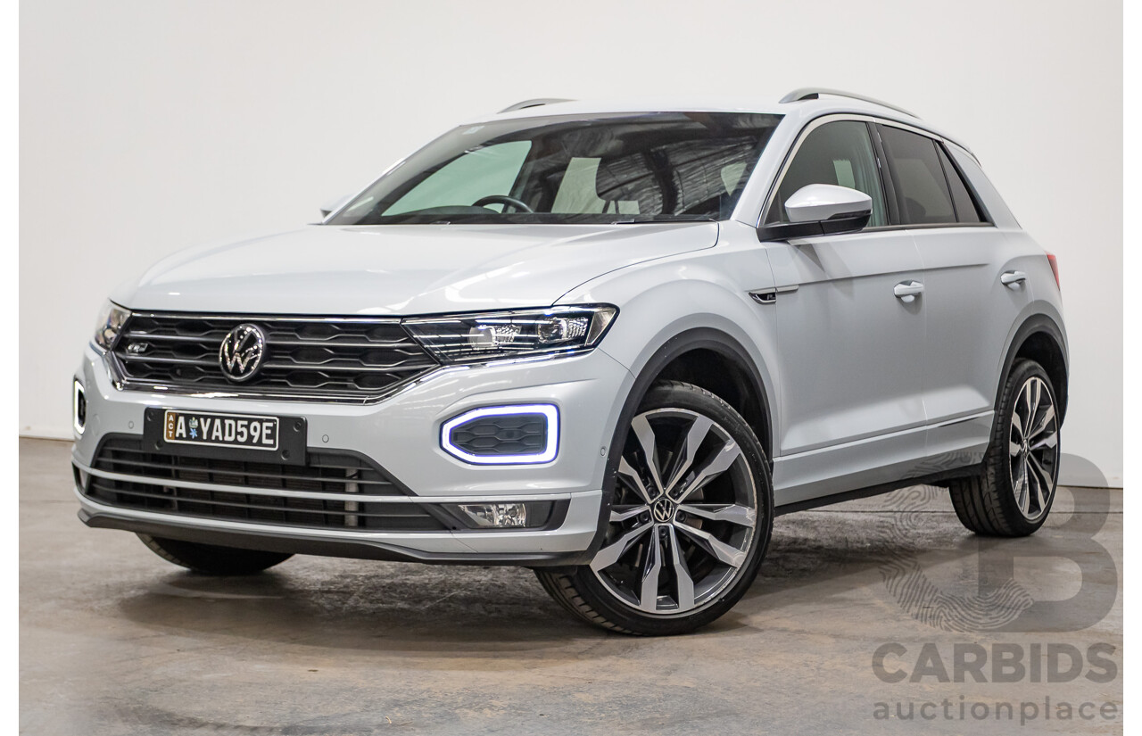 09/2021 Volkswagen T-Roc 140TSI SPORT (AWD) A1 MY21 4D Wagon White Silver Metallic Turbo 2.0L