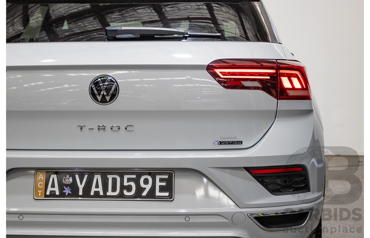 09/2021 Volkswagen T-Roc 140TSI SPORT (AWD) A1 MY21 4D Wagon White Silver Metallic Turbo 2.0L