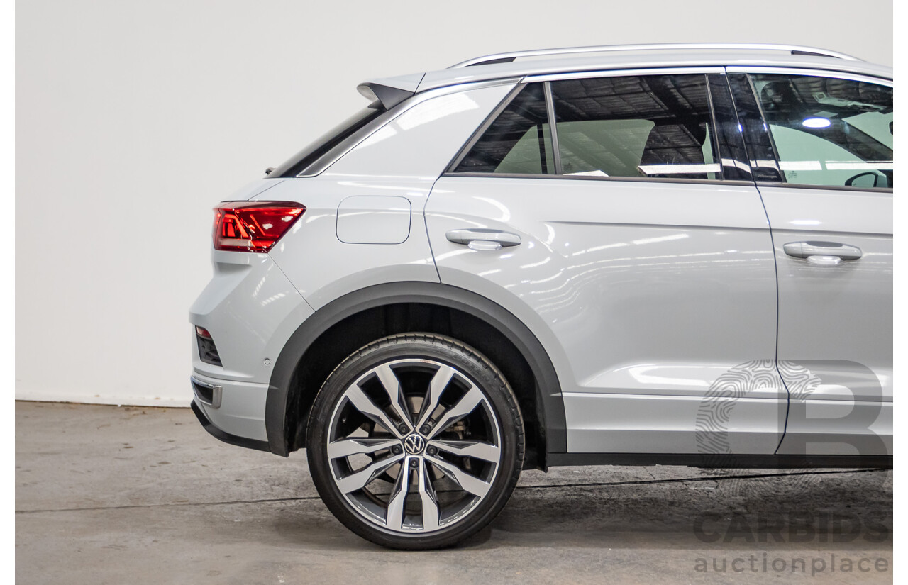 09/2021 Volkswagen T-Roc 140TSI SPORT (AWD) A1 MY21 4D Wagon White Silver Metallic Turbo 2.0L