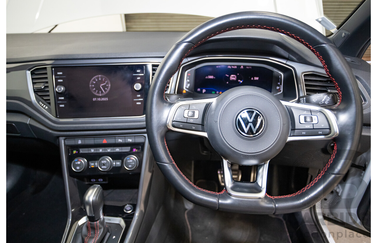 09/2021 Volkswagen T-Roc 140TSI SPORT (AWD) A1 MY21 4D Wagon White Silver Metallic Turbo 2.0L